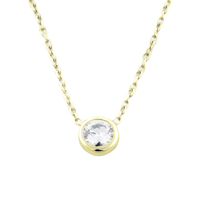 Jednoduchý zlatý náhrdelník se moissanitem 0.79ct NOKKEN