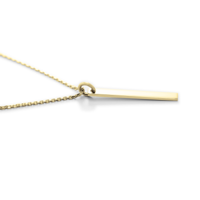 Zlatý minimalistický náhrdelník s možností gravíru ODDA