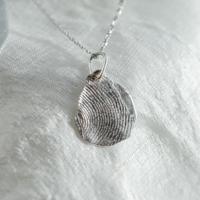 Gold necklace with custom fingerprint PALMER