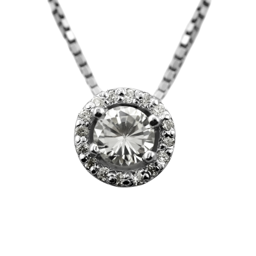 Klasický stříbrný náhrdelník s zirkony RODE