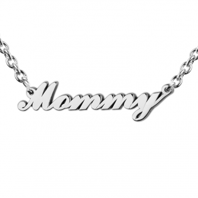 Silver necklace mommy ROSY