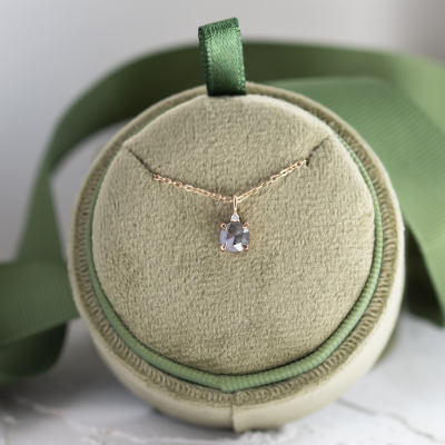 Salt and pepper and classic diamond pendant SPARK