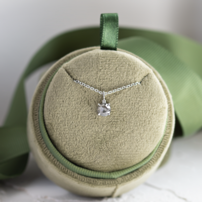 Salt and pepper and classic diamond pendant SPARK