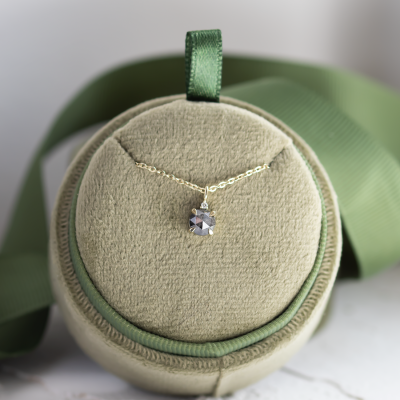 Salt and pepper and classic diamond pendant SPARK