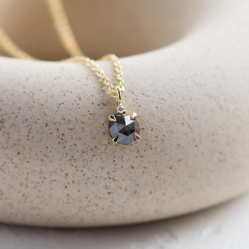 Salt and pepper and classic diamond pendant SPARK