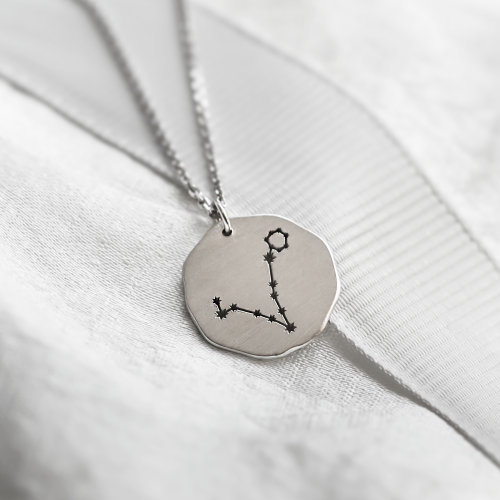 Gold necklace with engraving of the zodiac constellation STELLARIS
