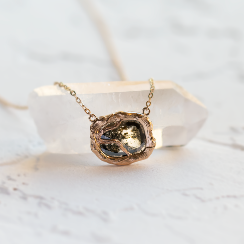 Vintage náhrdelník se salt and pepper diamantem TREASURE