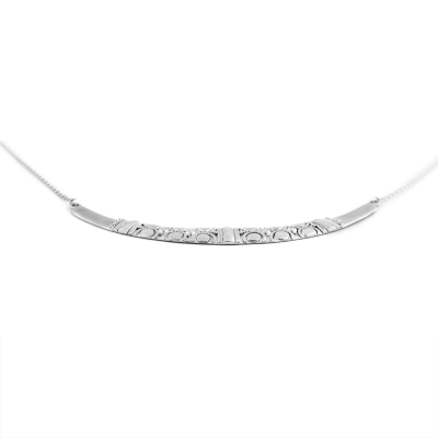 Stříbrný náhrdelník s pozlacenými detaily VIKE