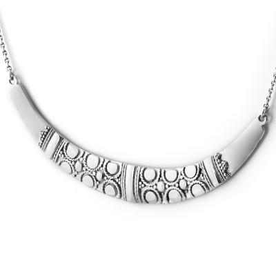 Stříbrný náhrdelník s pozlacenými detaily VIKE