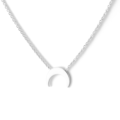 VITKE crescent-shape silver necklace