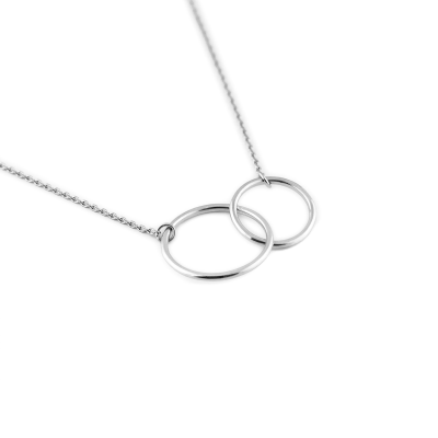 Jednoduchý stříbrný náhrdelník s kroužky VOVET