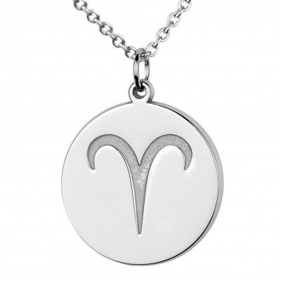 Silver pendant with a sign of zodiac ZODI