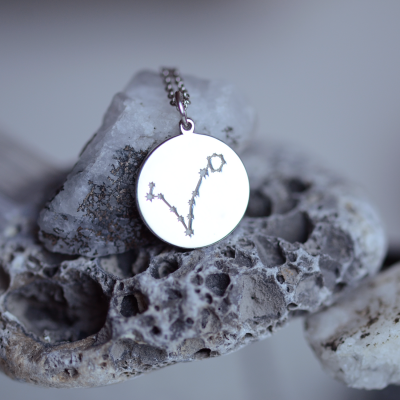 Silver pendant with a zodiac constellation ZODIAC