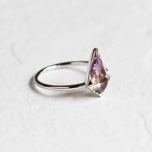 Gold ring with ametrine in kite shape ADELE