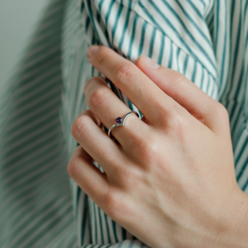 Gold amethyst ring AMY