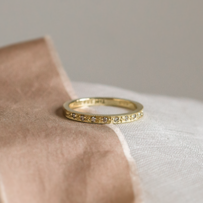 Vintage eternity prsten s diamanty ANTICA