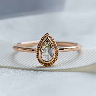 Ring with in vintage style with salt and pepper diamond ANTONIA