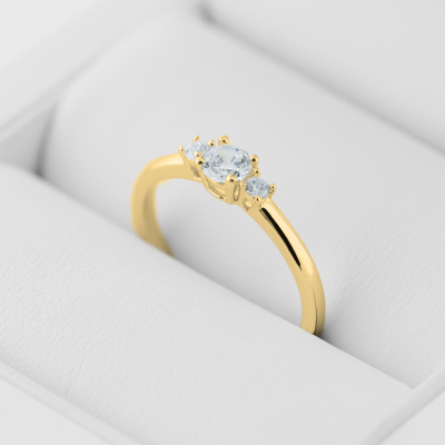Zlatý prsten s diamanty ARETE