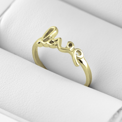 Gold ring with love ASKOY