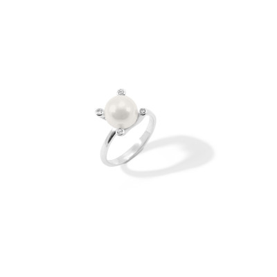 Perlový prsten s diamanty ASTA