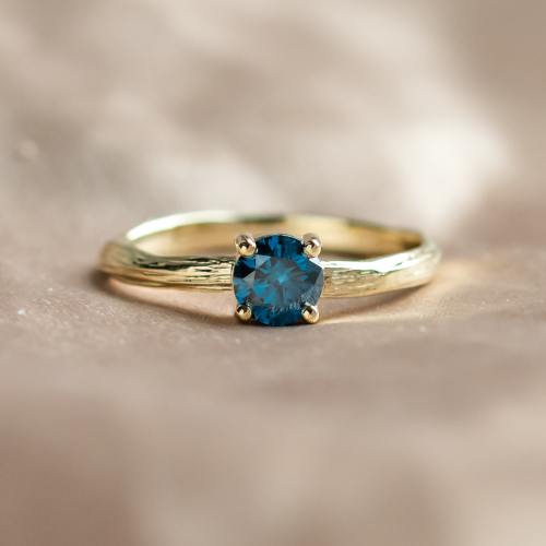 Nature inspired lab grown diamond engagement ring BLU