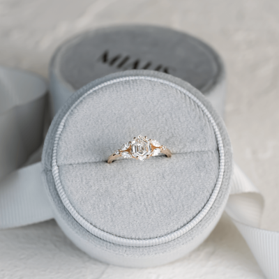 Unique lab-grown diamond engagement ring CAIRA