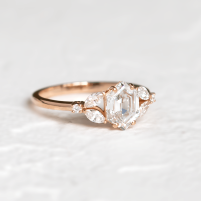 Unique lab-grown diamond engagement ring CAIRA