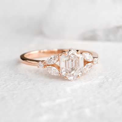 Unique lab-grown diamond engagement ring CAIRA