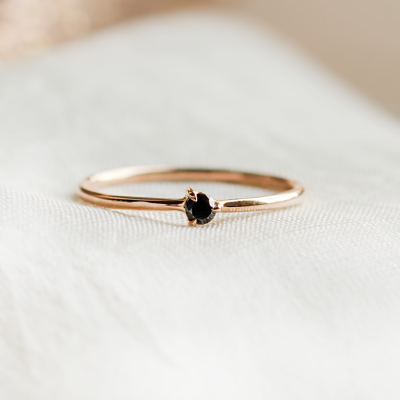 Martini ring with black diamond CAREY