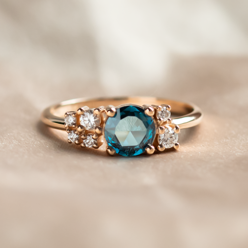 Lab crated diamond luxurious cluster ring CARINA