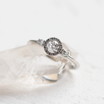 Unusual engagement ring with diamonds CARLITA