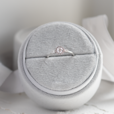 Unusual engagement ring with diamonds CARLITA
