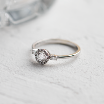 Unusual engagement ring with diamonds CARLITA