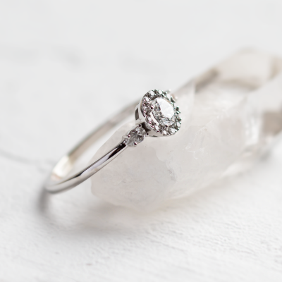 Unusual engagement ring with diamonds CARLITA