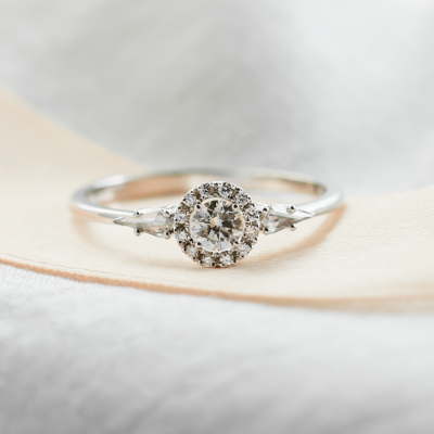 Unusual engagement ring with diamonds CARLITA