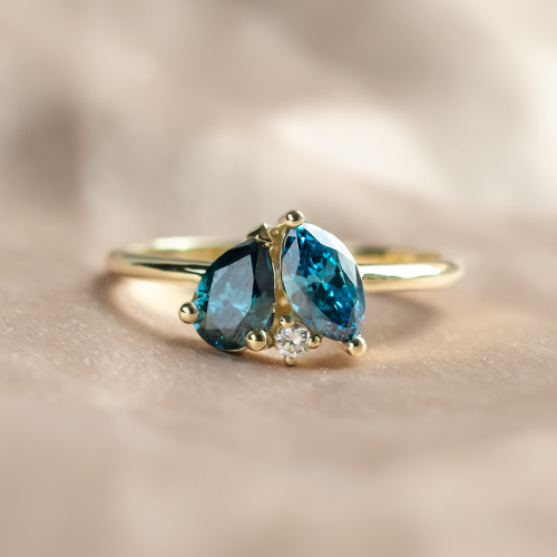 Toi et moi prsten s laboratorními diamanty CARMELA