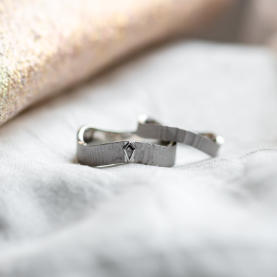 Pánský prsten s kite salt and pepper diamantem CHARLIE
