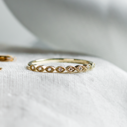 Elegantní half eternity prsten s diamanty CHRISTIE