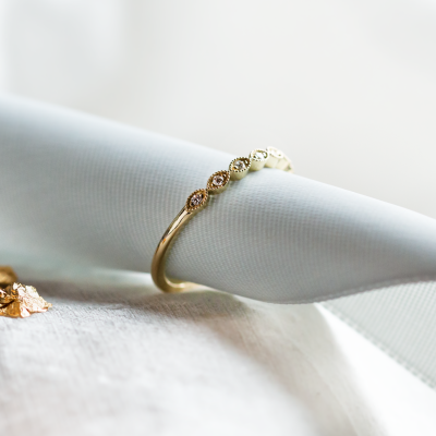 Elegant half eternity ring with diamonds CHRISTIE