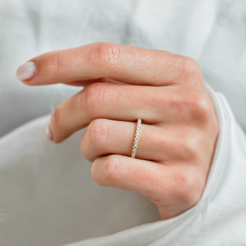 Original wedding rings with diamonds PAIR