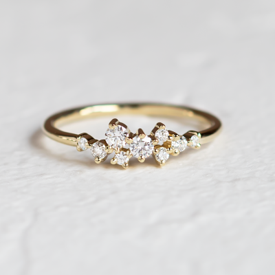Diamond cluster ring CLARA