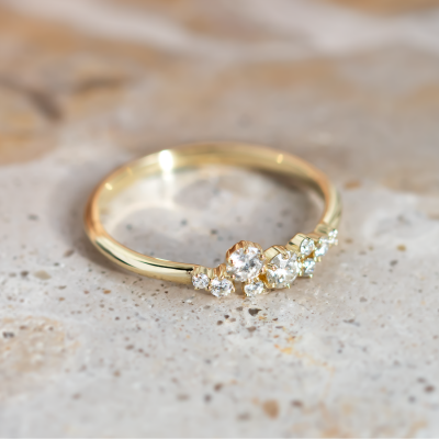 Diamond cluster ring CLARIAS