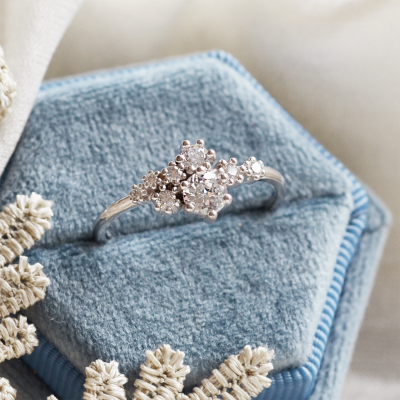 Vintage cluster diamond ring CLUSTERIA