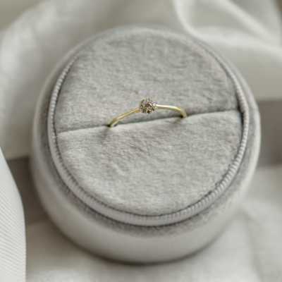 Pave diamond engagement ring CÉLINE