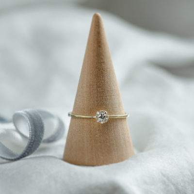 Pave diamond engagement ring CÉLINE