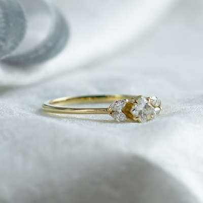 Unusual diamond engagement ring DEMI