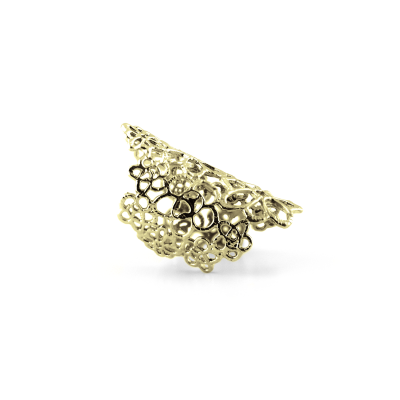 Zlatý nebo Stříbrný prsten s květinami s nastavitelnou velikostí DESSET