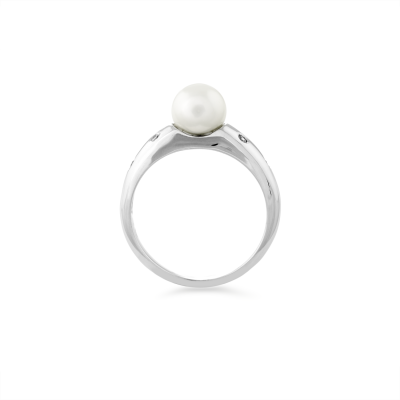 Pearl ring with diamonds DOKKA