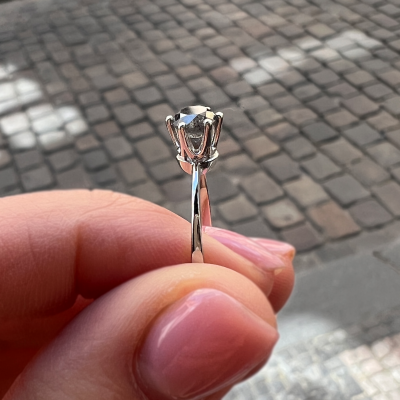ELLERY salt and pepper diamond ring 0.5ct 