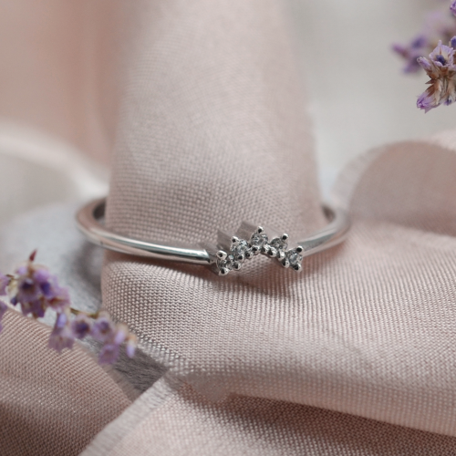 Zlatý diamantový prsten EMILIA